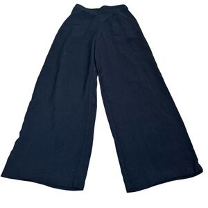 A New Day Women's Black Gauze Wide Leg Pants